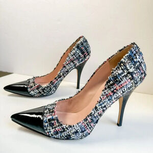 Kate Spade Multicolor Tweed Pointed Toe Heels Size 8
